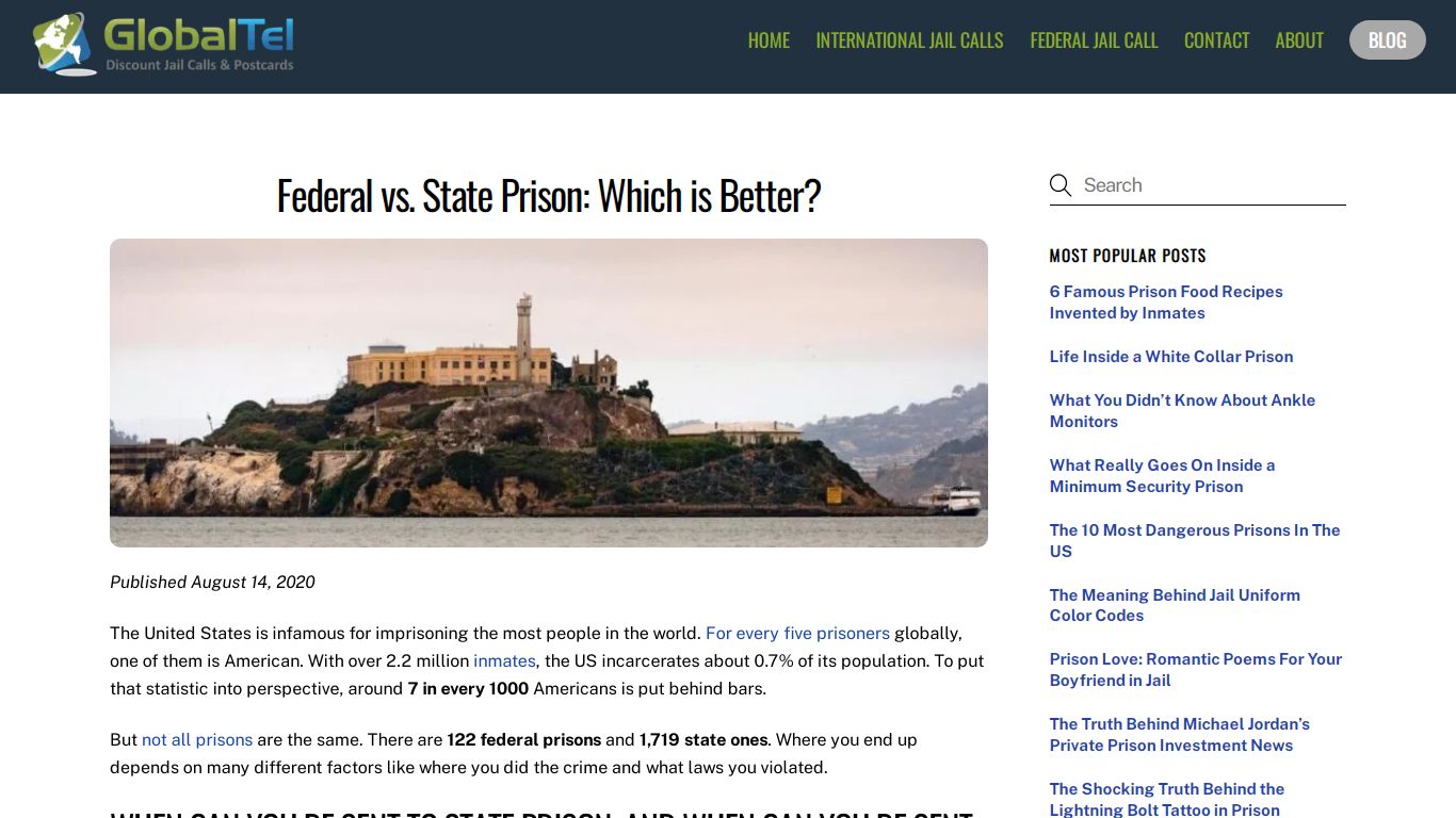 Federal vs. State Prison: Which is Better? - GlobalTel